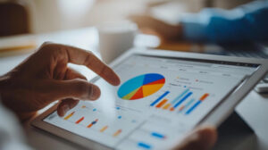 Representação de tela com kpis industriais.
